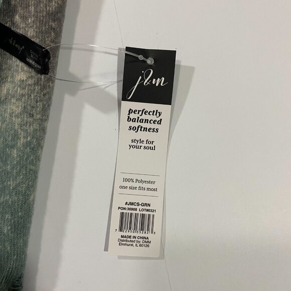 Jack & Missy Green and Gold Multicolor Chakra Scarf/Wrap with fringe - Picture 9 of 11